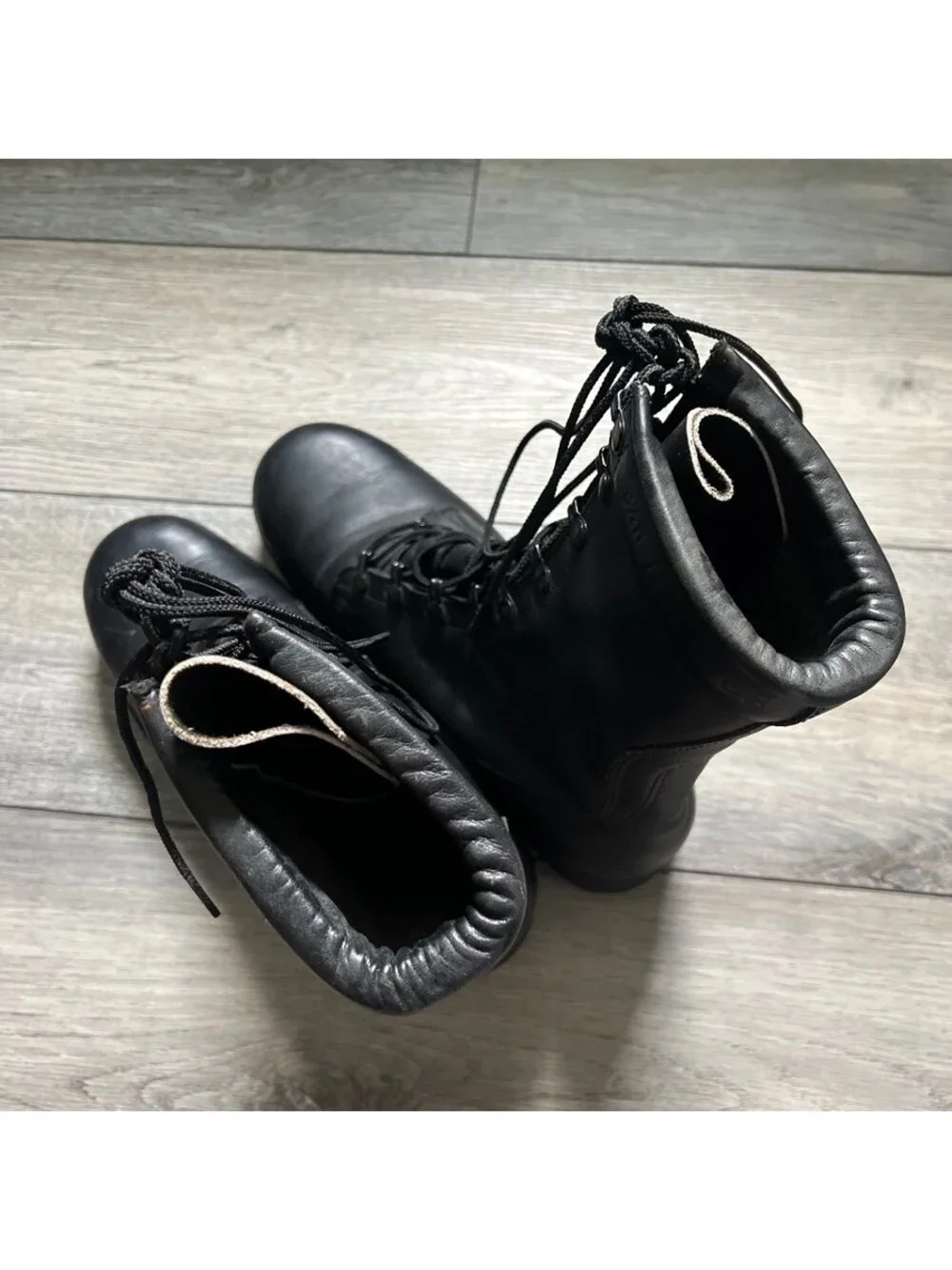 Vintage US Military Combat Boots Men's 8.5 Black Leather 1988